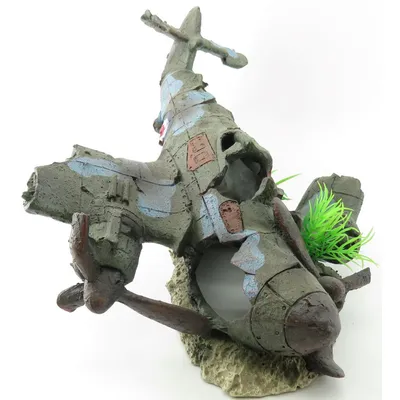 Avion AZUR, 35 x 25 x 18 cm, décoration aquarium.