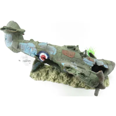 Avion AZUR, 35 x 25 x 18 cm, décoration aquarium.