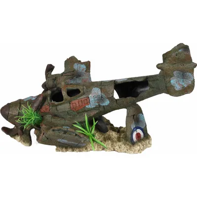 Avion AZUR, 35 x 25 x 18 cm, décoration aquarium.