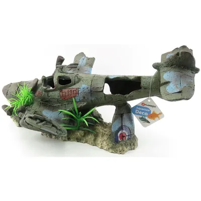Avion AZUR, 35 x 25 x 18 cm, décoration aquarium.