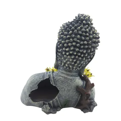Statue bouddha  18 cm, hauteur 19 cm, décoration aquarium