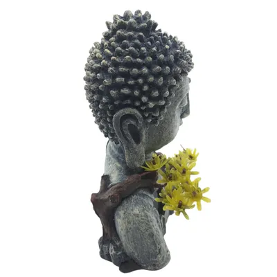Statue bouddha  18 cm, hauteur 19 cm, décoration aquarium