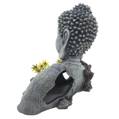Statue bouddha  18 cm, hauteur 19 cm, décoration aquarium