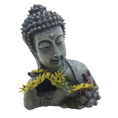 Statue bouddha  18 cm, hauteur 19 cm, décoration aquarium