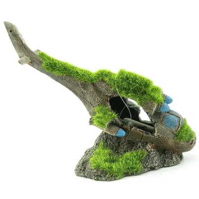 Flamingo - Décoration aquarium. Kozma helicoptere. taille  17 x 7 x 13 cm.