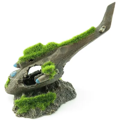 Flamingo - Décoration aquarium. Kozma helicoptere. taille  17 x 7 x 13 cm.