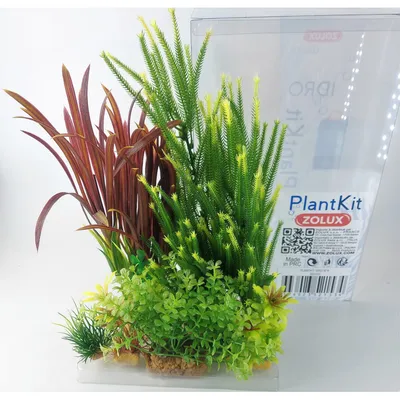 Déco plantkit idro n°4. plantes artificielles.  7 pieces.  H 33 cm. décorat