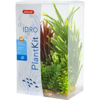 Déco plantkit idro n°4. plantes artificielles.  7 pieces.  H 33 cm. décorat