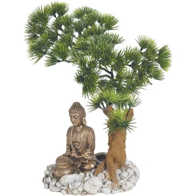 Diffuseur bouddha bonzaï 14,5 x 12 x 20 cm, décoration aquarium