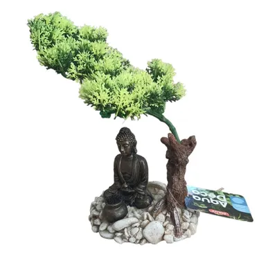 Diffuseur bouddha bonzaï 14,5 x 12 x 20 cm, décoration aquarium