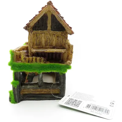 Cabane moyen modèle ki pouss 16 x 9 x 15 cm décoration aquarium