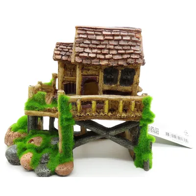 Cabane moyen modèle ki pouss 16 x 9 x 15 cm décoration aquarium