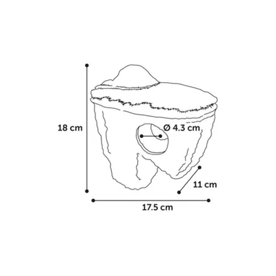 Rocher Flottant M, 17,5 x 11 x 18 cm, décoration aquarium.