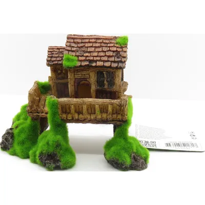 Cabane petit modèle ki pouss 13 x 8 x 10 cm décoration aquarium