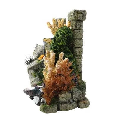 Bois avec cruches Décoration aquarium 25 x 13.5 x 14 cm.
