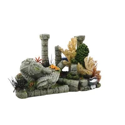 Bois avec cruches Décoration aquarium 25 x 13.5 x 14 cm.