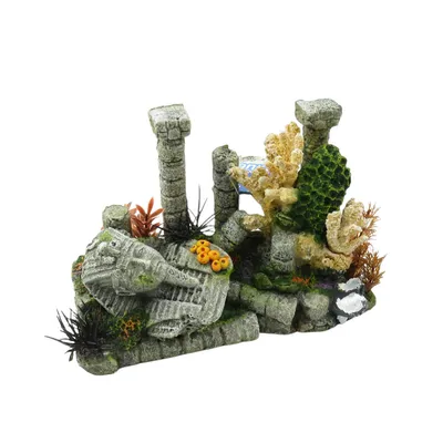 Bois avec cruches Décoration aquarium 25 x 13.5 x 14 cm.