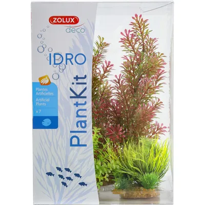Déco plantkit idro n1. plantes artificielles.  7 pieces.  H 36 cm. décorati