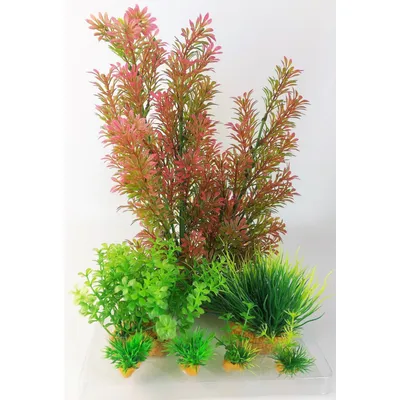 Déco plantkit idro n1. plantes artificielles.  7 pieces.  H 36 cm. décorati