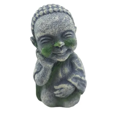 Statue bouddha ø 5 cm, hauteur 10 cm, décoration aquarium