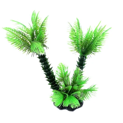Palmier décoration trio, H 26 cm, pour aquarium