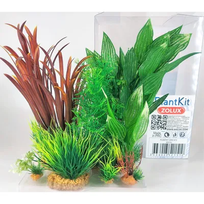 Déco plantkit idro N2. plantes artificielles.  6 pieces.  H 27 cm. décorati