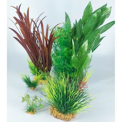 Déco plantkit idro N2. plantes artificielles.  6 pieces.  H 27 cm. décorati