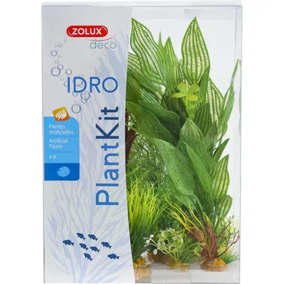 Déco plantkit idro N2. plantes artificielles.  6 pieces.  H 27 cm. décorati