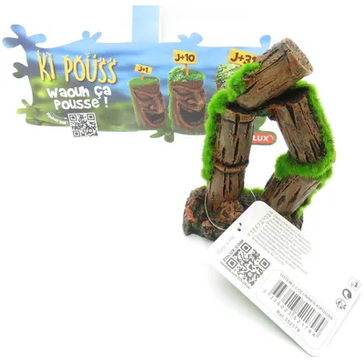 Totem 2 colonnes ki pouss. 7.7 x 5.6 x 13.8 cm. décoration aquarium.