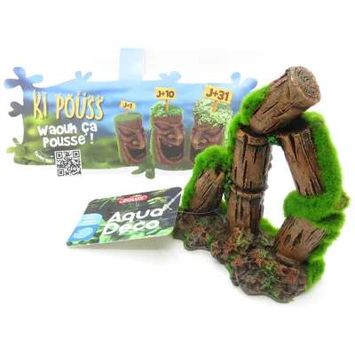 Totem 3 colonnes ki pouss 10 x 6 x 13 cm décoration aquarium