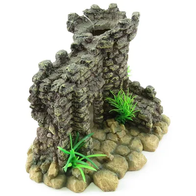 Ruine château 20 x 17 x 17 cm pour aquarium