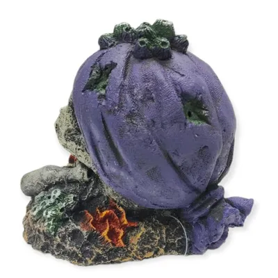 Décoration crane 16x17x15cm, pour aquarium