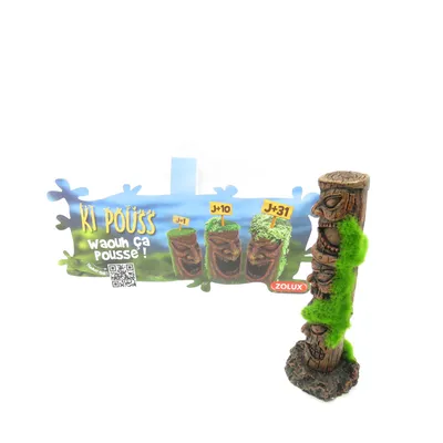 Totem 1 colonnes ki pouss 5.2 x 4.6 x 13.1 cm décoration aquarium