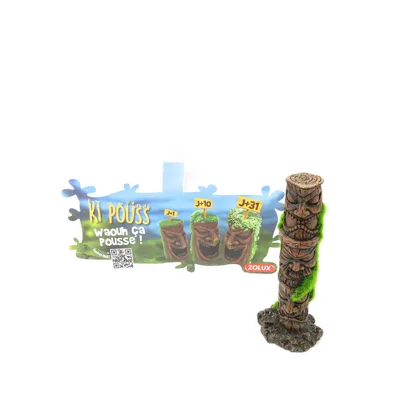 Totem 1 colonnes ki pouss 5.2 x 4.6 x 13.1 cm décoration aquarium