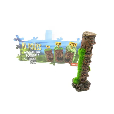 Totem 1 colonnes ki pouss 5.2 x 4.6 x 13.1 cm décoration aquarium