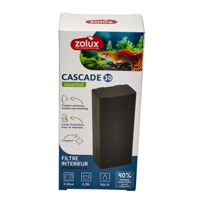 Filtration intérieure cascade 30, puissance 3w 180l/h pour aquarium de 0 à