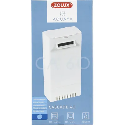 Filtration intérieure cascade 60 , 280l/h pour aquarium de 30 à 60l max cou