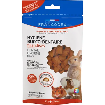 Francodex - Friandises Hygiène Bucco-Dentaire 50 g pour rongeurs et lapins