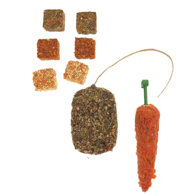 animallparadise - Trio friandises botte herbe, carotte, biscuit aux légumes