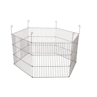 Parc hexagonal ø 120 x H 61 cm en métal pour extérieur pour rongeur