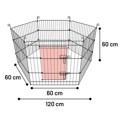 Enclos Zippo  ø 120 × hauteur 60 cm pour lapin