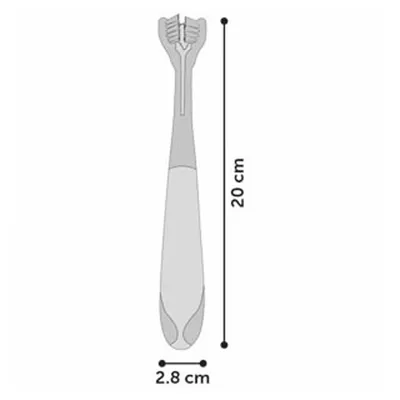 Brosse à dents kerber soft grip   20 cm pour chien
