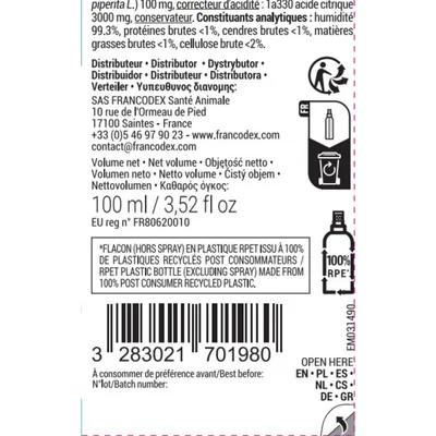 Spray anti-mauvaise haleine 100ml Pour Chiens et Chats