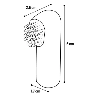 Flamingo - Brosse à dents de doigt pour chien