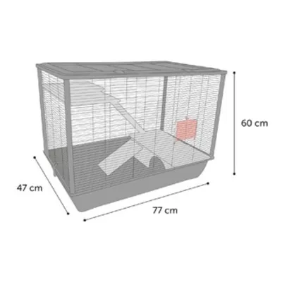 Cage pour Petits Animaux Souris Hamsters Cochon d'Inde Multi-taille
