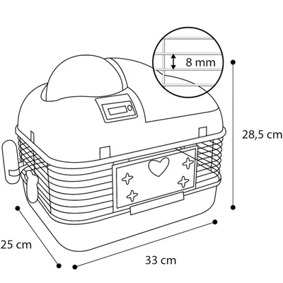 Flamingo - Cage pour hamster Marathon, 33 x 25 x 29 cm, avec compte tours,