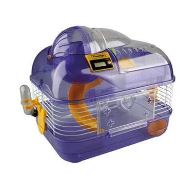 Flamingo - Cage pour hamster Marathon, 33 x 25 x 29 cm, avec compte tours,