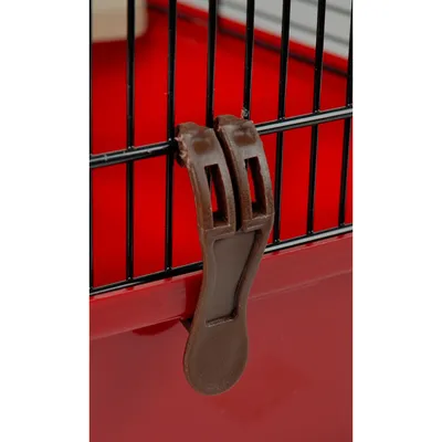 FLAMINGO Cage pour hamsters Enzo 3 41,5x28,5x48,5 cm Bordeaux