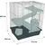 FLAMINGO Cage pour hamsters Enzo 3 41,5x28,5x48,5 cm Bordeaux