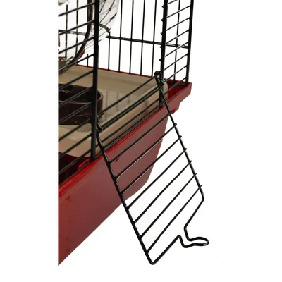 FLAMINGO Cage pour hamsters Enzo 3 41,5x28,5x48,5 cm Bordeaux